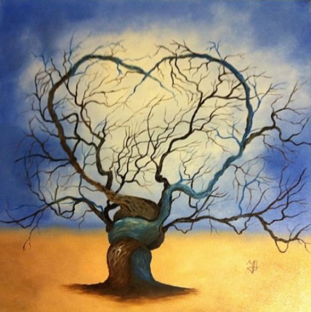 Nebeský strom lásky, rozmer 50 x 50 cm, cena 44,- €